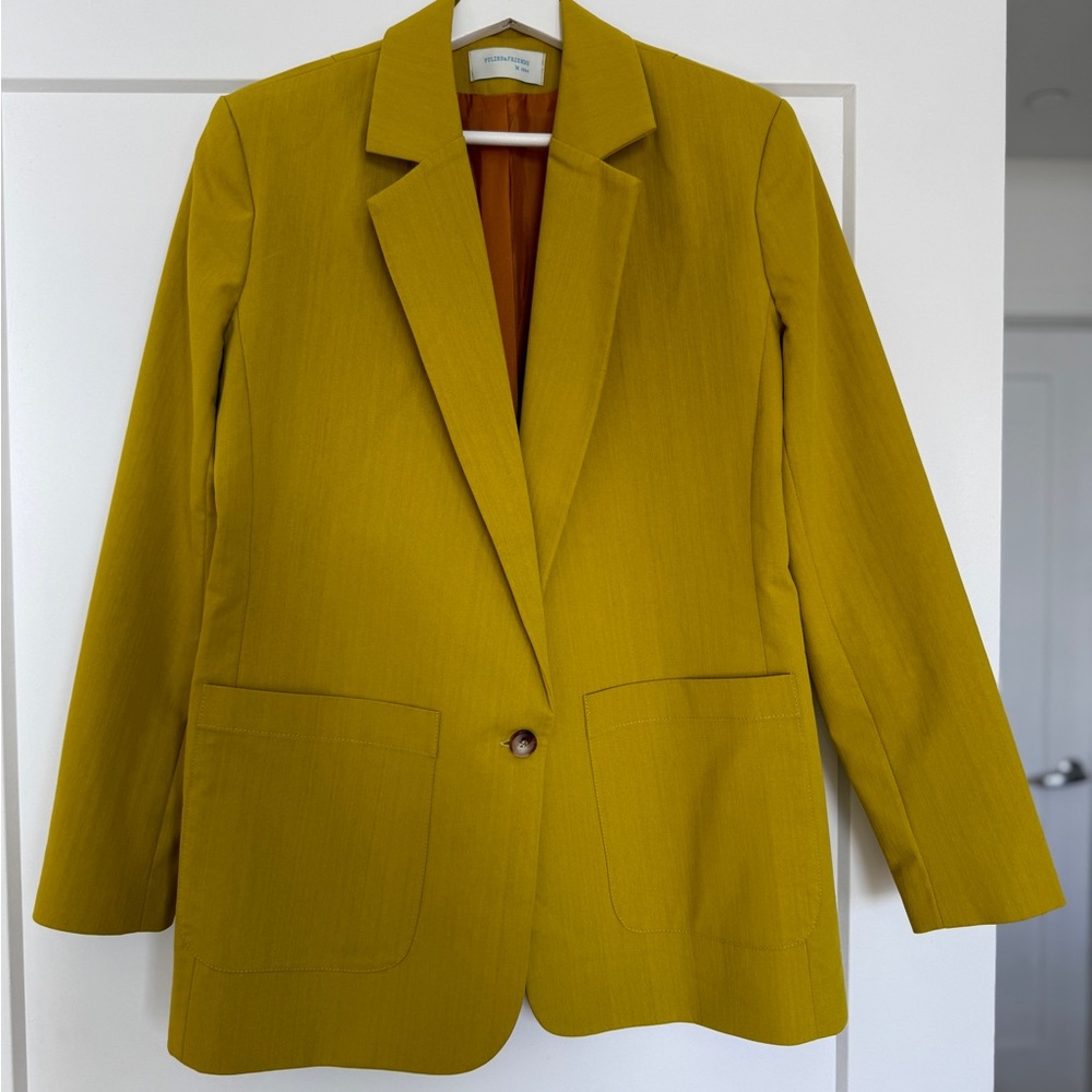 Zara Mustard Blazer - Picture 8 of 13